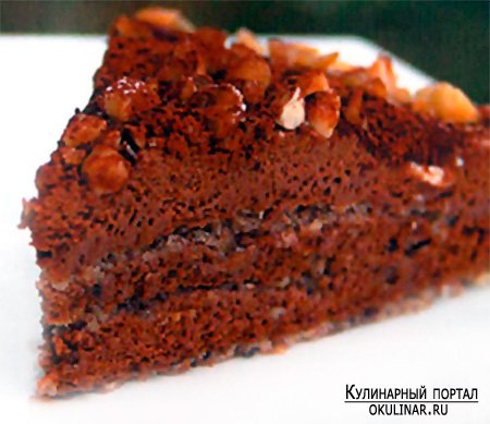 Рецепт: Шоколадно-ореховый торт с фотографией