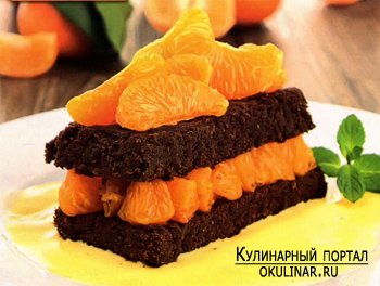 Пикантный кейк с мандаринами. Рецепт приготовления с фотографией